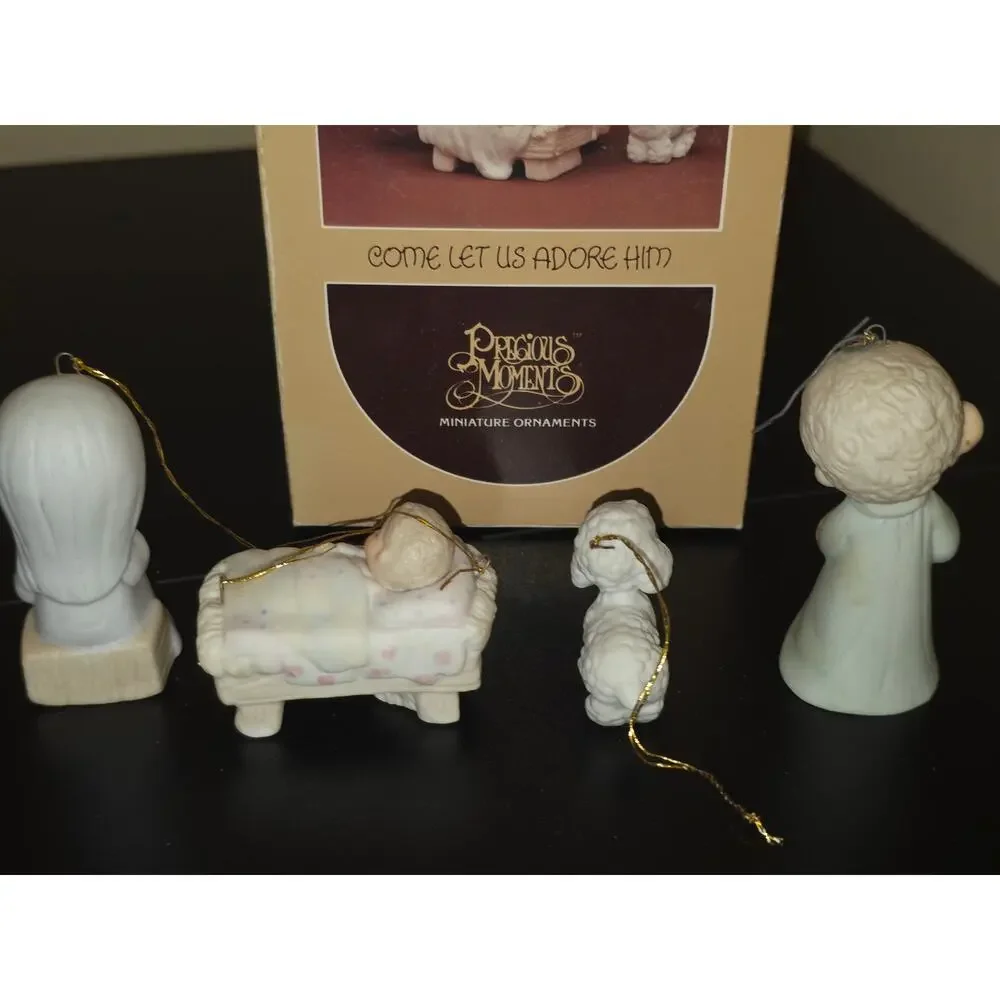 Enesco Precious Moments Miniature Nativity Ornaments Come Let Us Adore Him E5633